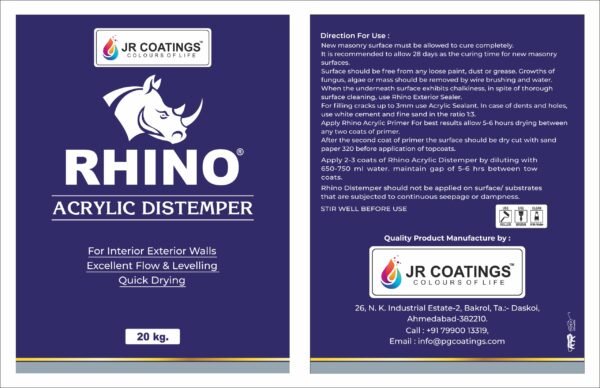 RHINO Acrylic Distemper – 20 kg - Image 2